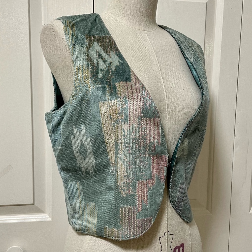 Vtg Western Pastel Vest